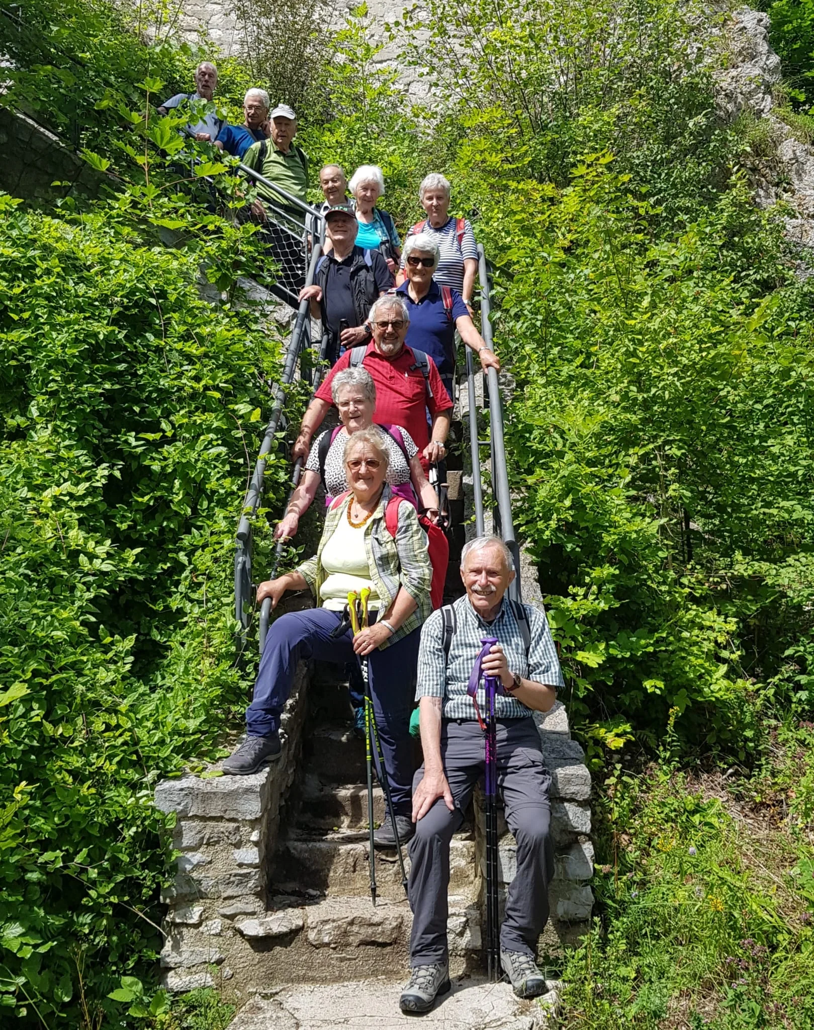 Die Teilnehmer während der Wanderung. | © DAV Ebingen