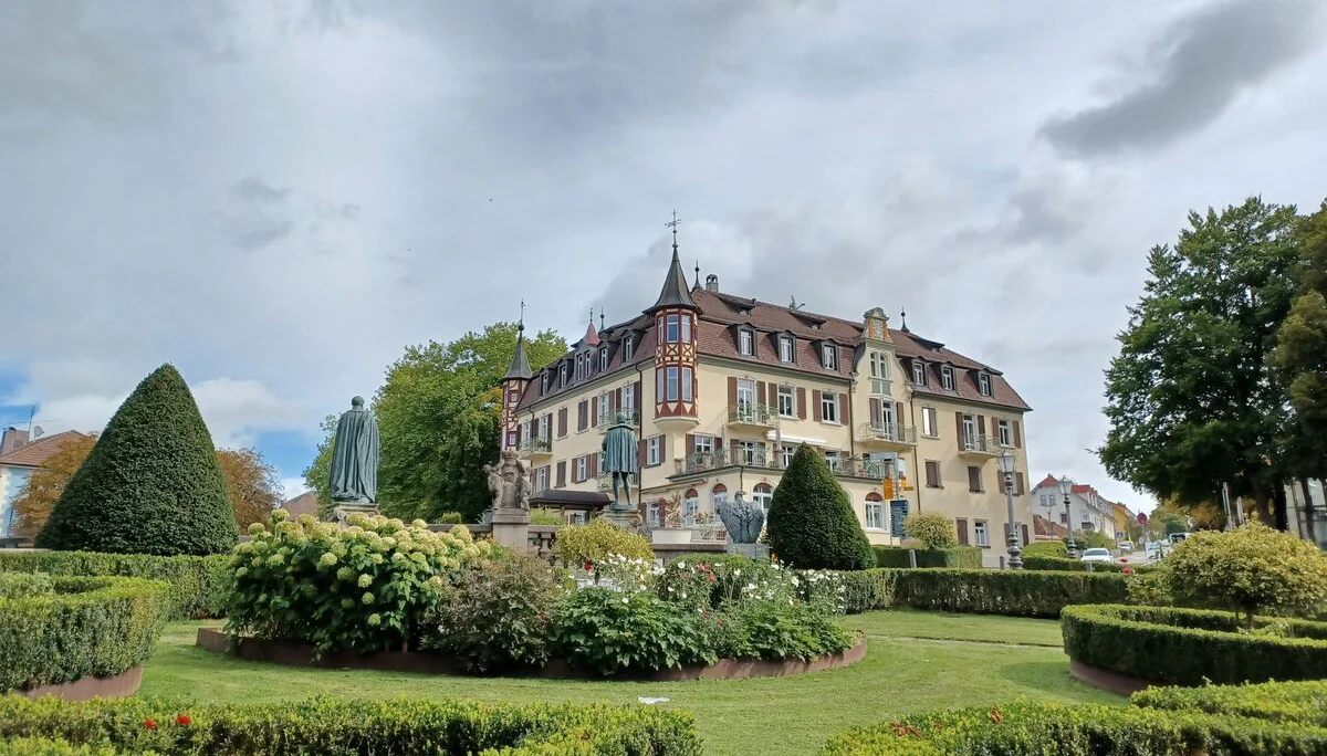 Das Schloss Heiligenberg war Startpunkt der Wanderung von Gruppe 1. | © DAV Ebingen