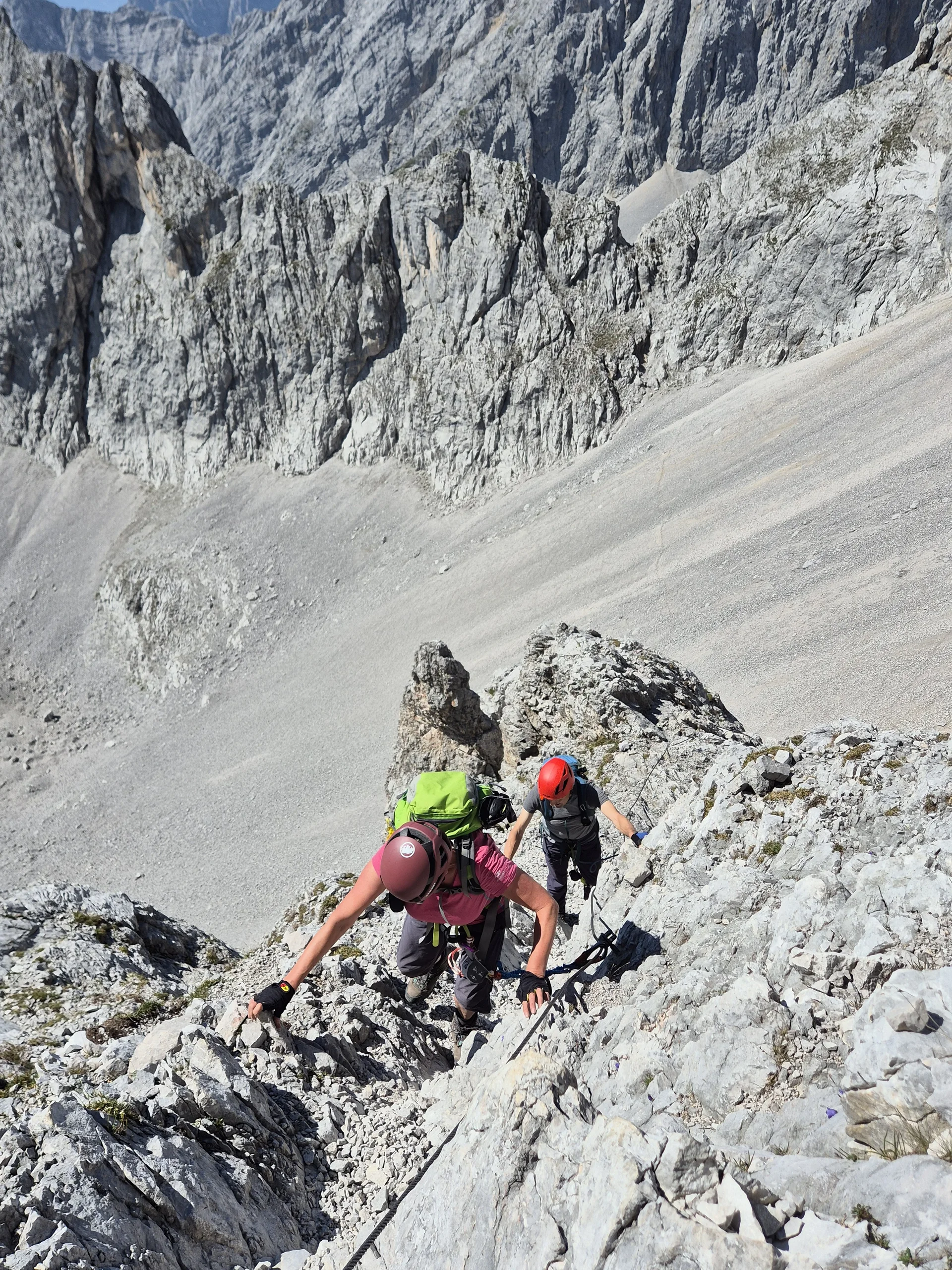 Der Aufstieg im Klettersteig. | © DAV Ebingen