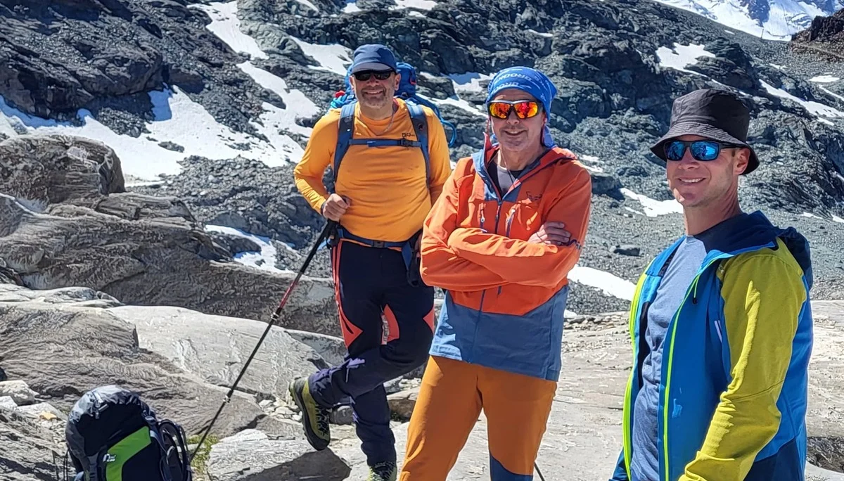Teilnehmer der Hochtour bei einer Rast. | © DAV Ebingen
