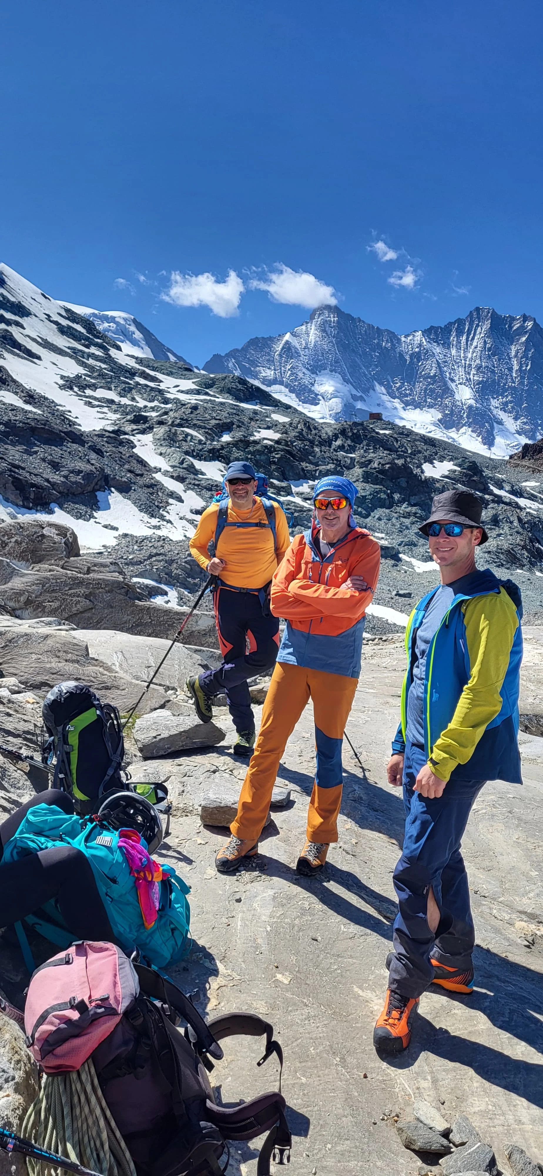 Teilnehmer der Hochtour bei einer Rast. | © DAV Ebingen