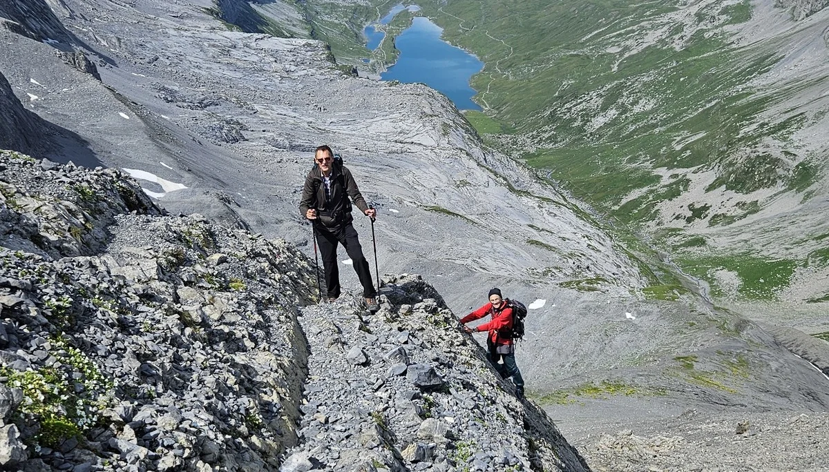 Teilnehmer beim Aufstieg zum Ortstock. | © DAV Ebingen
