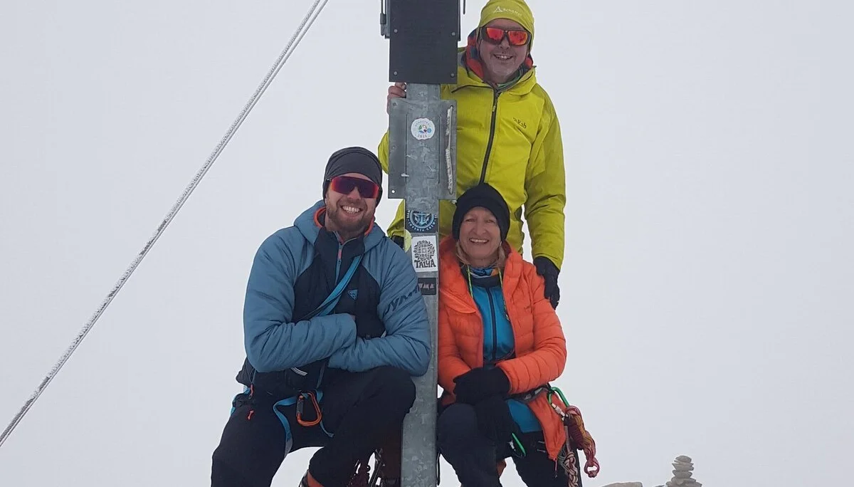 Das Gipfelbild der Wanderer auf dem Fluchtkogel. | © DAV Ebingen
