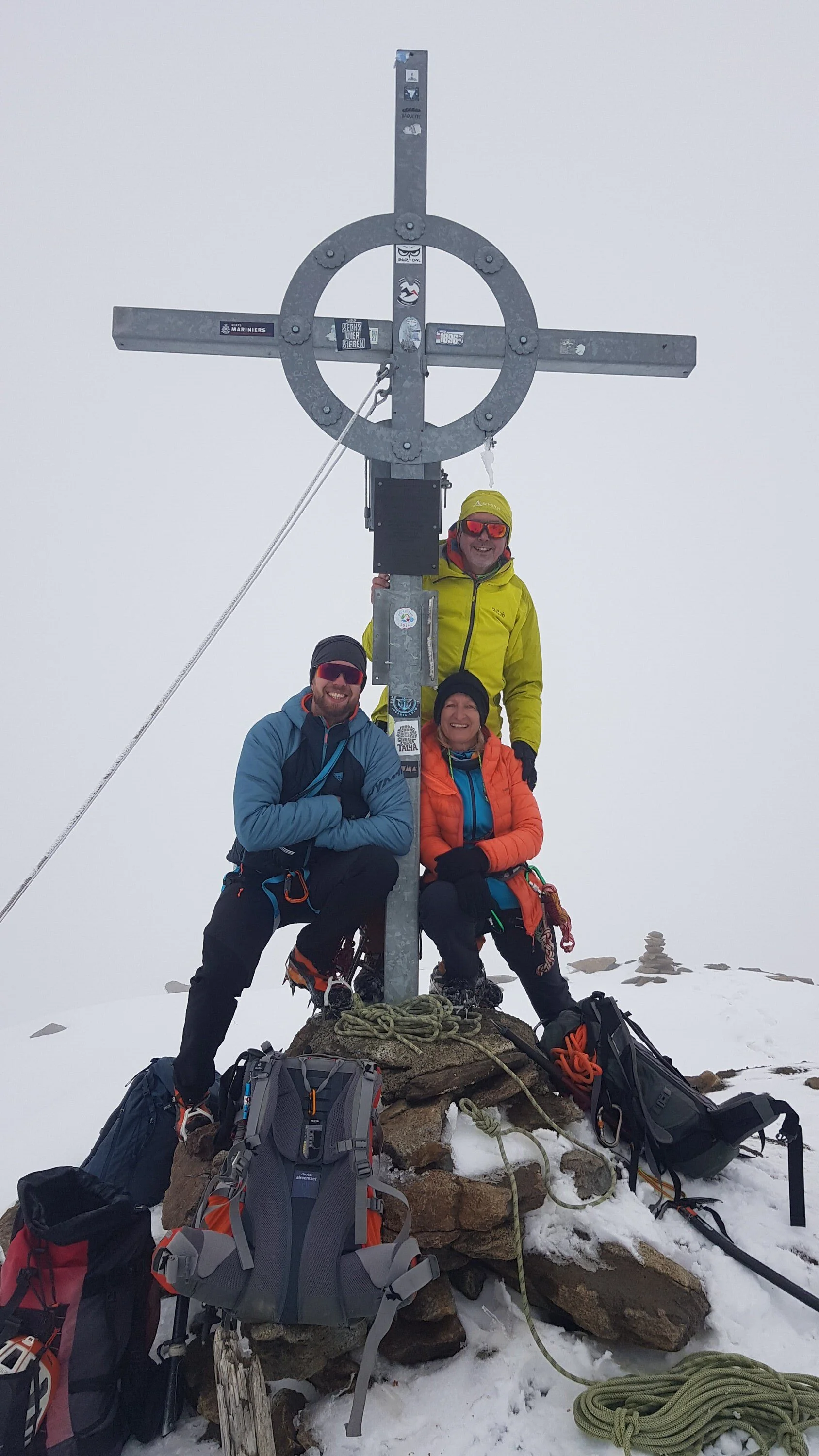 Das Gipfelbild der Wanderer auf dem Fluchtkogel. | © DAV Ebingen