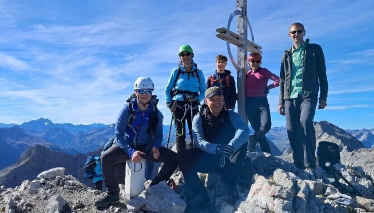 Gipfelbild der Teilnehmer auf dem Bockkarkopf. | © DAV Ebingen