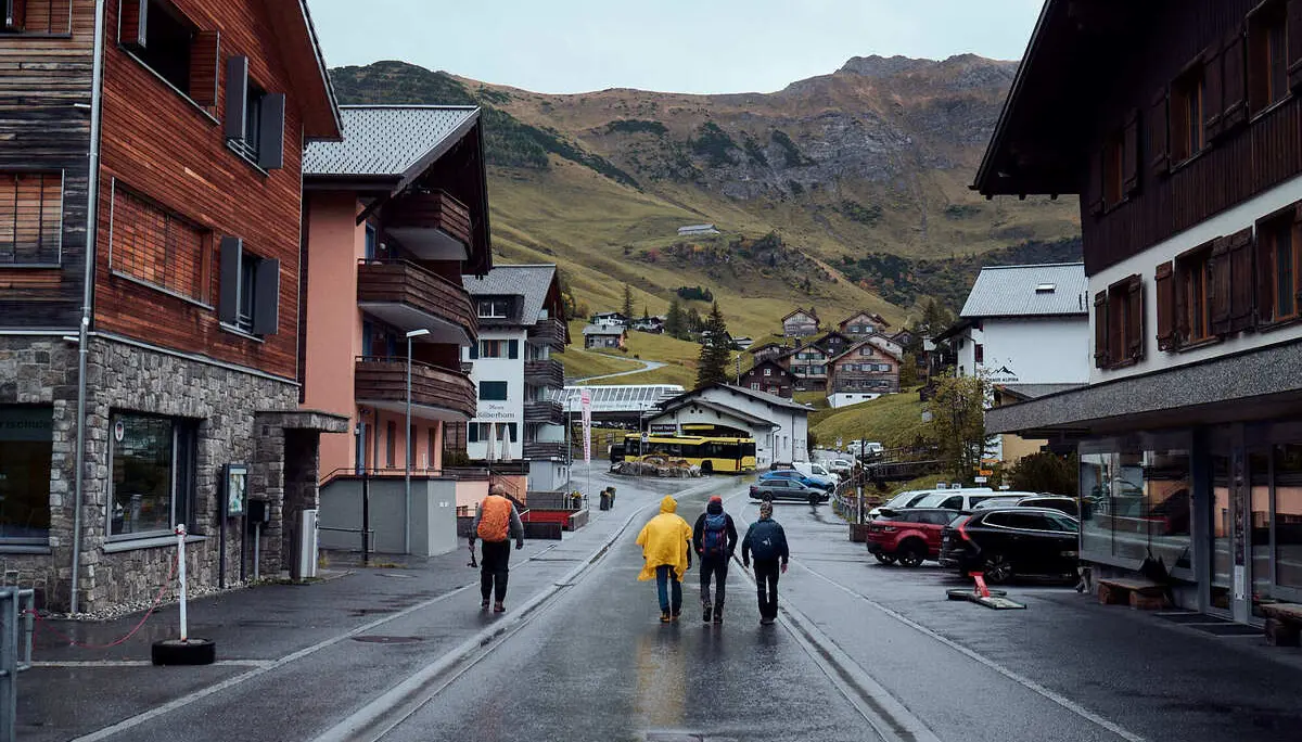 In Malbun begrüßte sie der Regen. | © DAV Ebingen