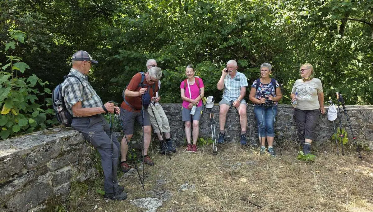 Einige Teilnehmer während der Wanderung. | © DAV Ebingen