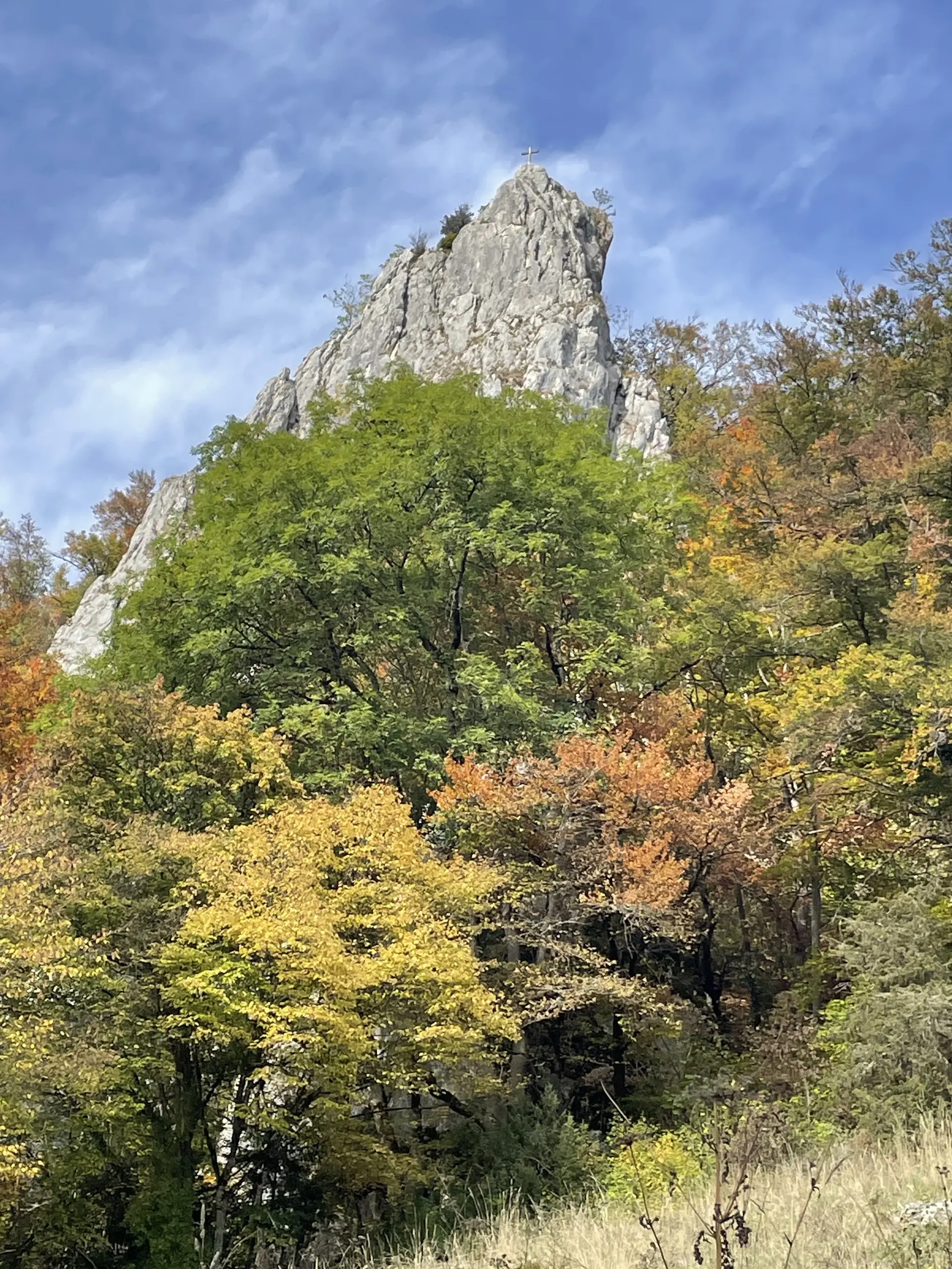 Der Stuhlfels im Herbst. | © DAV Ebingen