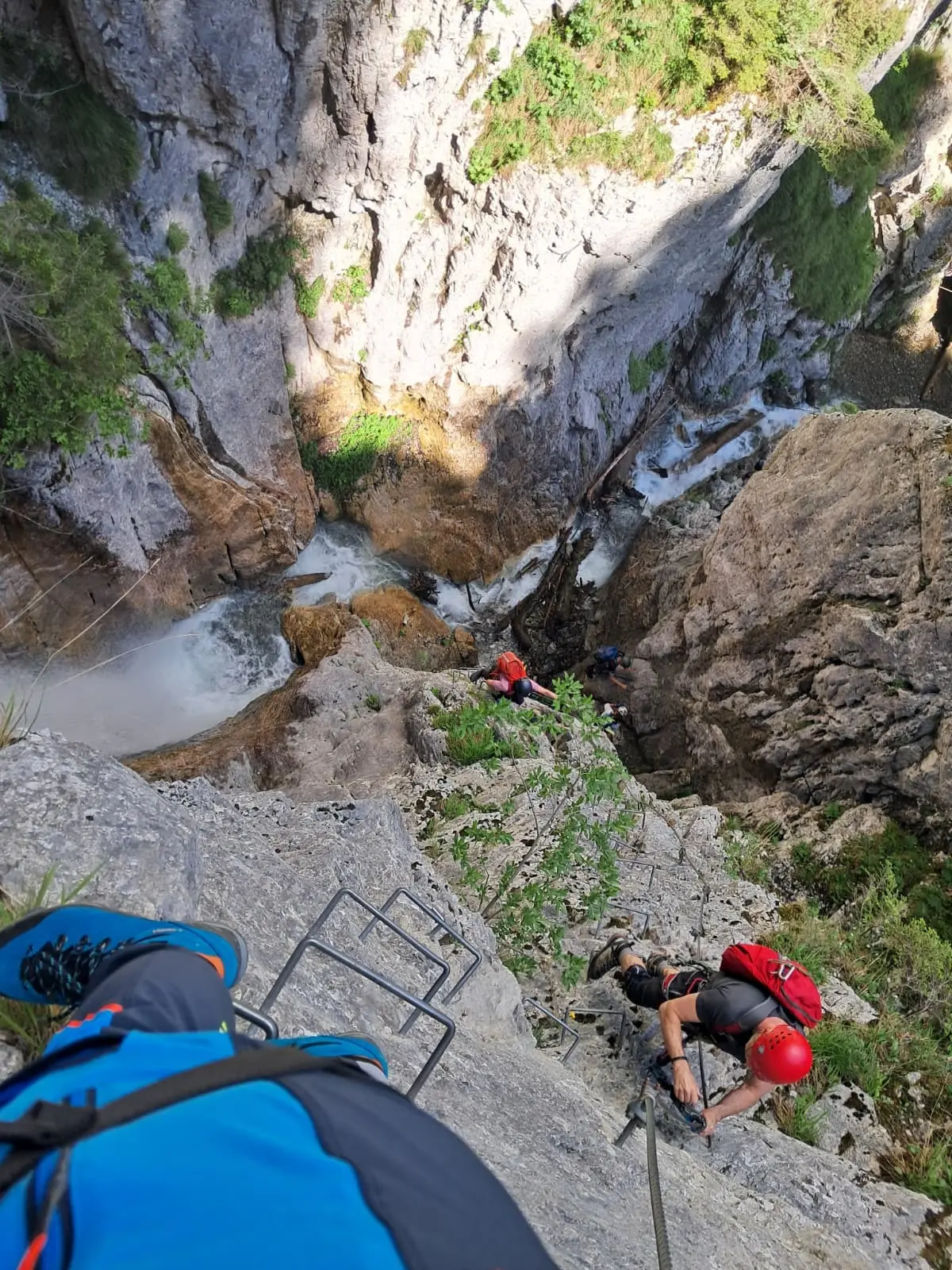 Eine Aufnahme aus dem Klettersteig. | © DAV Ebingen