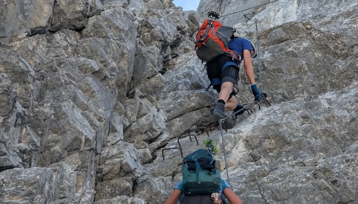In einer Klettersteigpassage. | © DAV Ebingen