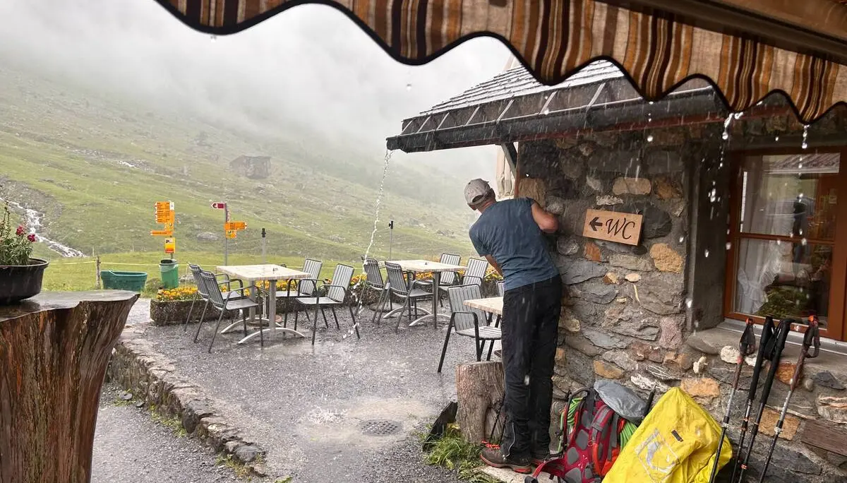 Regen begleitete die Wanderer leider. | © DAV Ebingen