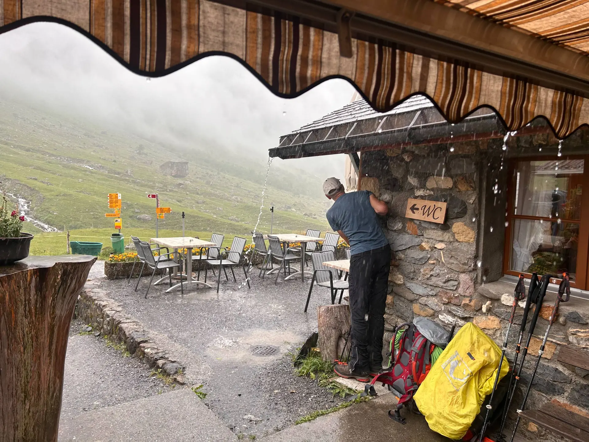 Regen begleitete die Wanderer leider. | © DAV Ebingen