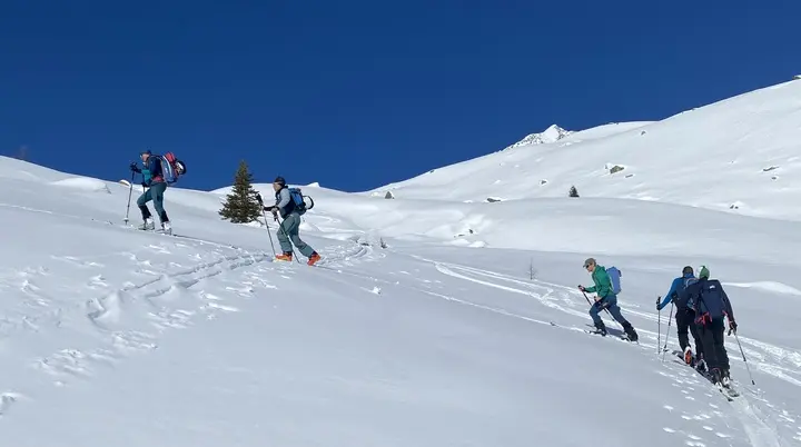 Die Gruppe in einem Anstieg. | © DAV Ebingen