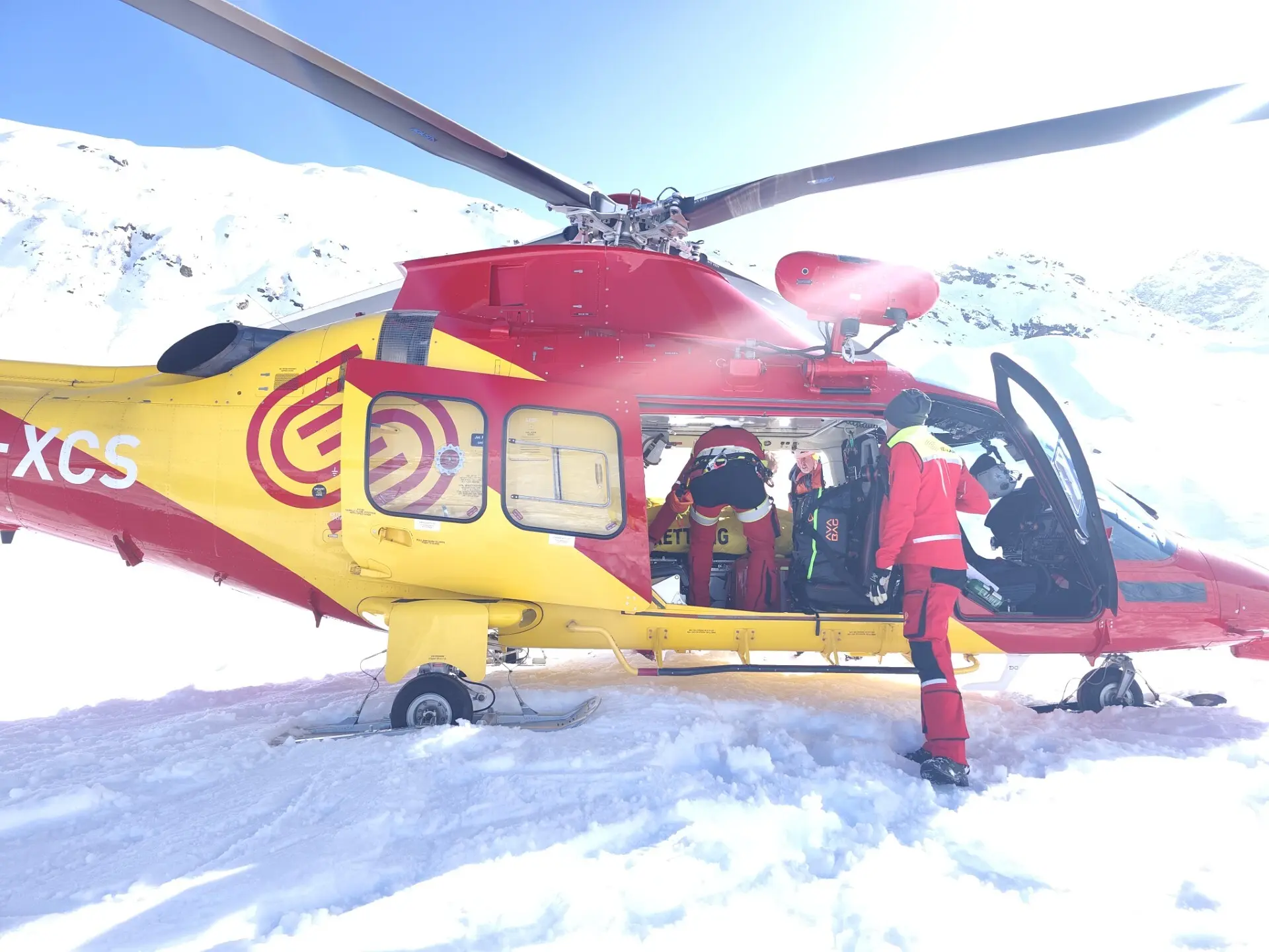 Ein Rettungshubschrauber im Einsatz. | © DAV Ebingen