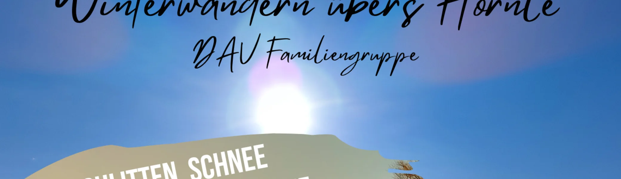 Werbeflyer zur Winterwanderung der DAV-Familiengruppe. | © DAV Ebingen