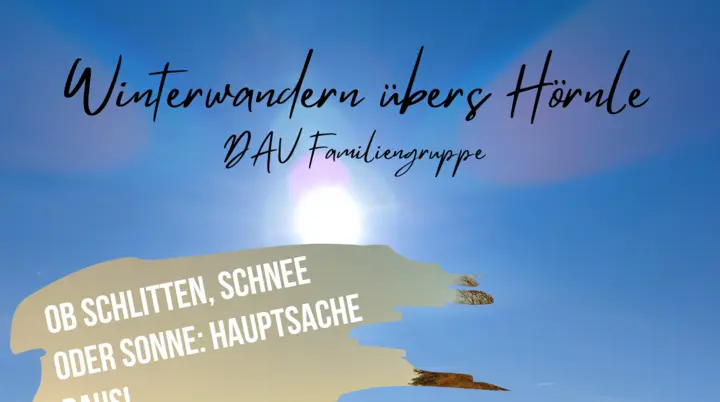 Werbeflyer zur Winterwanderung der DAV-Familiengruppe. | © DAV Ebingen